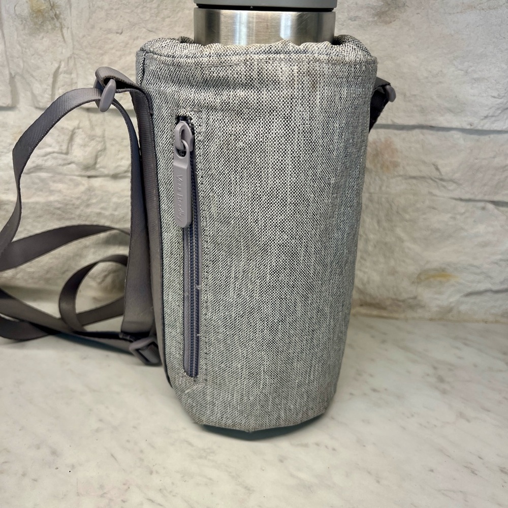 Vera Bradley Gray Crossbody Water Bottle Carrier